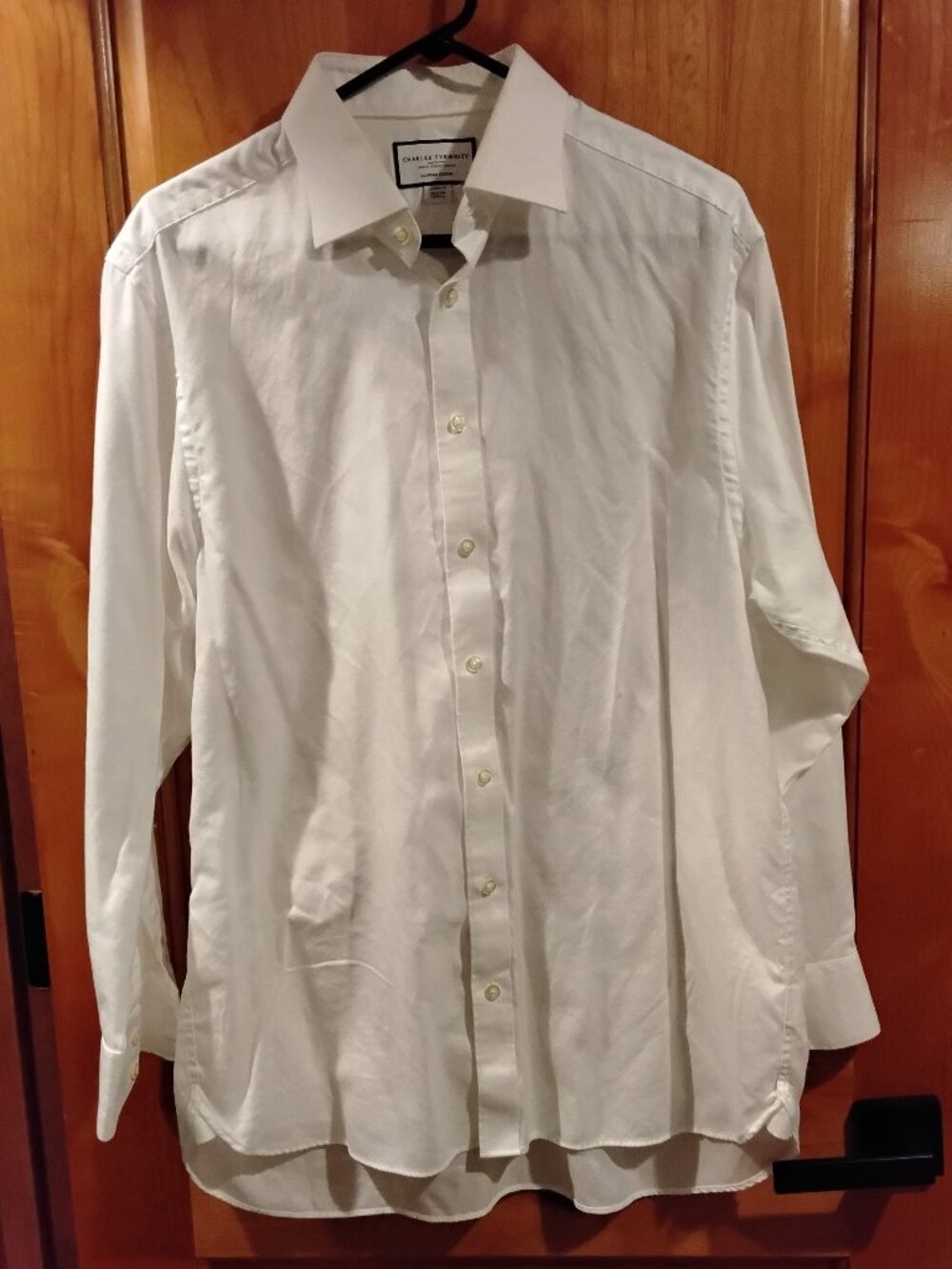 Charles Tyrwhitt 100% Egyptian Cotton Men's Dress Shirt Size L #1242